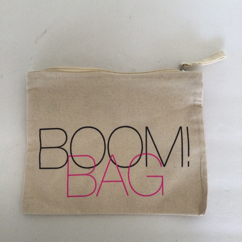 BOOM BAG RECYCLED COTTON MAKEUP BAG NWOT - Picture 1 of 4
